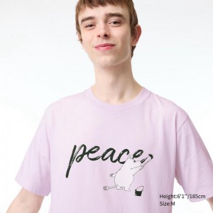 Uniqlo PEACE FOR ALL Graphic (Moomin) Women T-Shirts Pink US | MRJV-51027