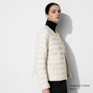 Uniqlo PUFFERTECH Compact Women Jackets Off White US | GKLW-70691