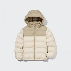 Uniqlo PUFFERTECH Washable Kids' Parka Natural US | FTHX-18479