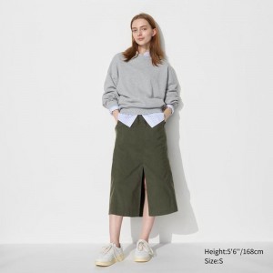 Uniqlo Parachute Women Skirts Dark Green US | LRXT-93065