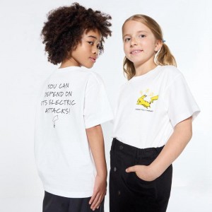 Uniqlo Pokémon Sketch UT Graphic Kids' T-Shirt White US | AIYZ-91406