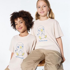 Uniqlo Pokémon Sketch UT Graphic Kids' T-Shirt Natural US | VEHF-47230