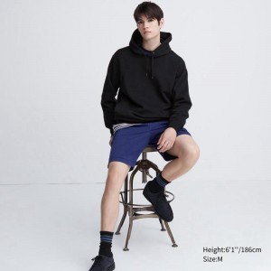 Uniqlo Pullover Men Hoodie Black US | NYQU-10327