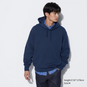 Uniqlo Pullover Men Hoodie Blue US | XGCS-72458