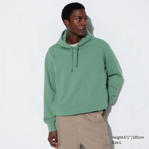 Uniqlo Pullover Men Hoodie Green US | FYGW-23697