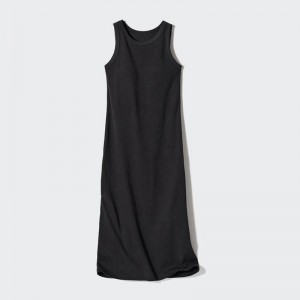 Uniqlo Ribbed (Sleeveless) Women Dress Black US | XWCU-73406