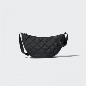 Uniqlo Round (Quilted) Men Shoulder Bag Black US | EUQZ-01852