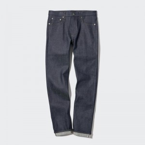 Uniqlo Selvedge Stretch Slim Fit Men Jeans Navy US | LANC-98245