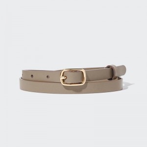 Uniqlo Skinny Women Belt Beige US | BTHG-50146