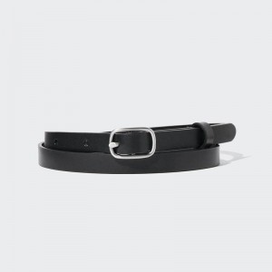 Uniqlo Skinny Women Belt Black US | FPYV-25916