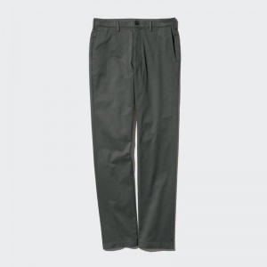 Uniqlo Slim Fit Chino (Long) Men Trousers Olive US | ZJOC-05472