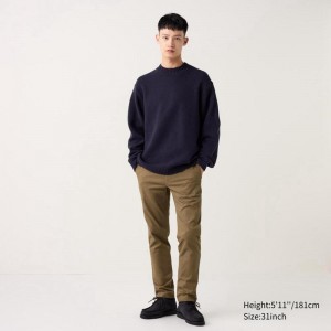 Uniqlo Slim Fit Chino (Short) Men Trousers Brown US | DEIP-81576