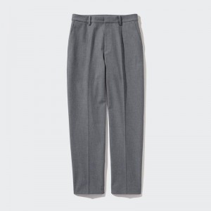 Uniqlo Smart Ankle Length Women Trousers Grey US | TPHS-28406