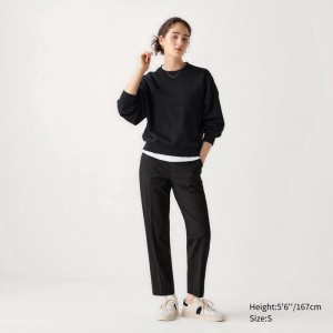 Uniqlo Smart Ankle Women Trousers Black US | FQZC-35862