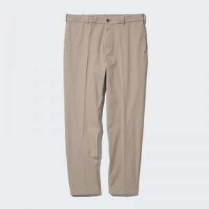 Uniqlo Smart Cotton Ankle (Long) Men Trousers Beige US | CRGT-31702