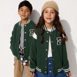 Uniqlo Sweat Stadium Kids' Jackets Dark Green US | MKVY-50293