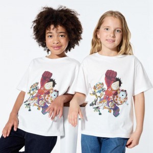 Uniqlo TV Anime ONE PIECE 25th UT Graphic Kids' T-Shirt White US | AIWV-78042