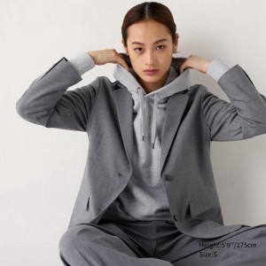 Uniqlo Tailored Women Jackets Grey US | BQGV-23480