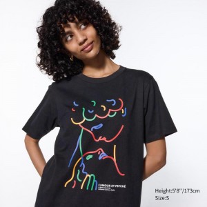 Uniqlo UTGP2024: Discoveries of the Louvre UT Graphic Women T-Shirts Black US | HOQU-39576