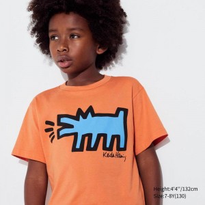 Uniqlo UT Archive NY POP ART Graphic Kids' T-Shirt Orange US | JQES-53267