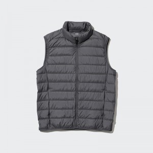 Uniqlo Ultra Light Down Quilted Men Down Vest Dark Grey US | XHBU-58249