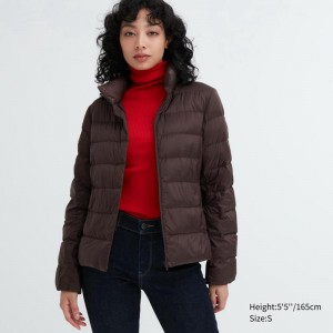 Uniqlo Ultra Light Down Women Jackets Dark Brown US | ETIR-67493