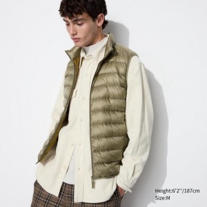 Uniqlo Ultra Light Men Down Vest Brown US | APRQ-37429