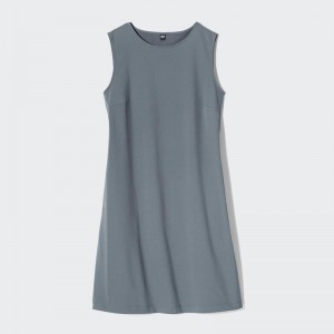 Uniqlo Ultra Stretch AIRism Mini (Sleeveless) Women Dress Grey US | EINW-90216