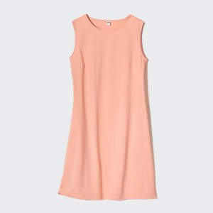 Uniqlo Ultra Stretch AIRism Mini (Sleeveless) Women Dress Light Orange US | MQUV-09467