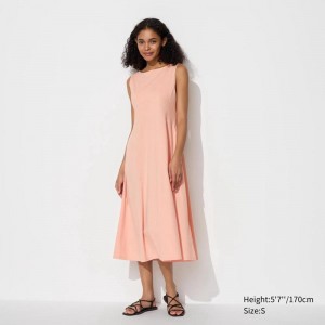 Uniqlo Ultra Stretch AIRism (Sleeveless) Women Dress Pink US | SGAQ-68419