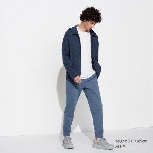 Uniqlo Ultra Stretch DRY-EX Men Joggers Blue US | DFVO-70456