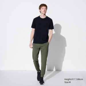 Uniqlo Ultra Stretch DRY-EX Men Joggers Olive US | QZFK-01837