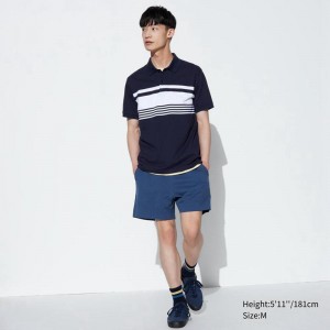 Uniqlo Ultra Stretch DRY-EX Men Shorts Blue US | KZYJ-27194