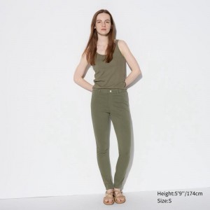 Uniqlo Ultra Stretch (Long) Women Leggings Olive US | YNTR-49032