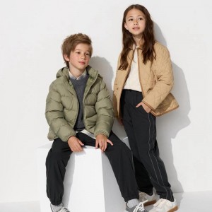 Uniqlo Warm Lined (Jogger) Kids' Trousers Black US | AMWB-80239