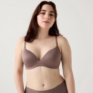 Uniqlo Wireless (3D Hold) Women Bras Brown US | TPZV-09528