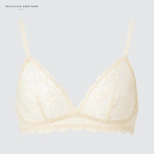 Uniqlo Wireless (Lace) Women Bras Natural US | UPSL-56809