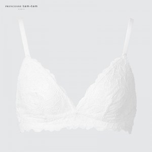 Uniqlo Wireless (Lace) Women Bras White US | JGZY-90148