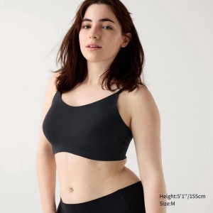 Uniqlo Wireless (Relax) Women Bras Black US | PBGC-20168