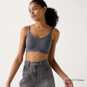 Uniqlo Wireless (Relax) Women Bras Grey US | FRQC-41603