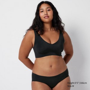 Uniqlo Wireless (Ultra Relax) Women Bras Black US | IBUC-45270