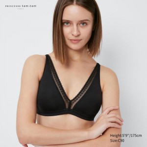 Uniqlo Wireless Women Bras Black US | UMLE-85913