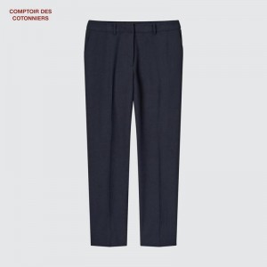 Uniqlo Wool Tapered Women Trousers Black US | TVQP-92740