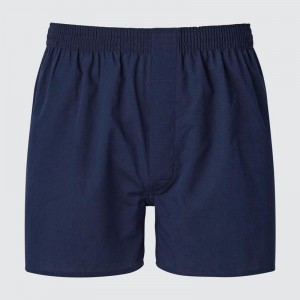 Uniqlo Woven Boxer Men Shorts Navy US | JSBY-26107