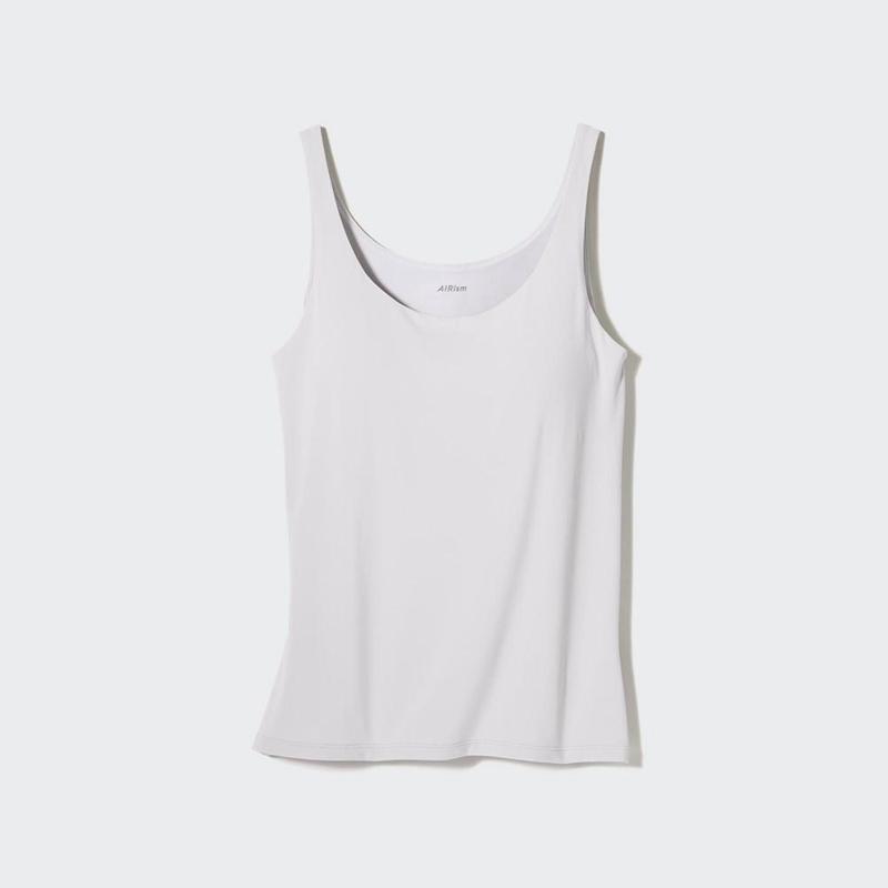 Uniqlo AIRism Sleeveless Women Tank Tops Light Grey  US |  FAIE-67495