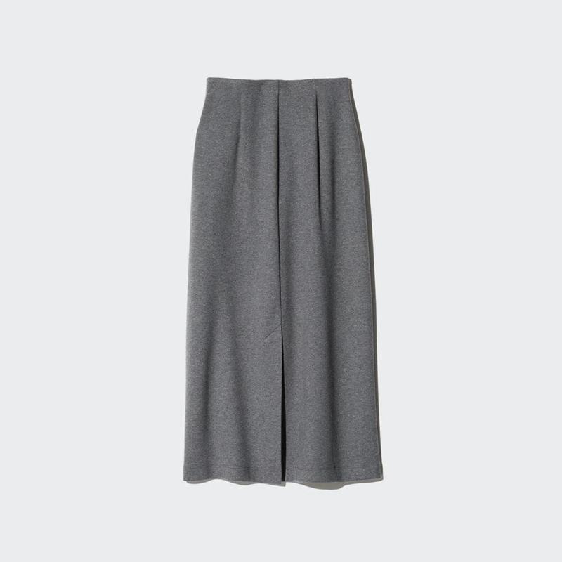 Uniqlo Brushed Jersey Narrow Women Skirts Grey  US |  MSET-82463