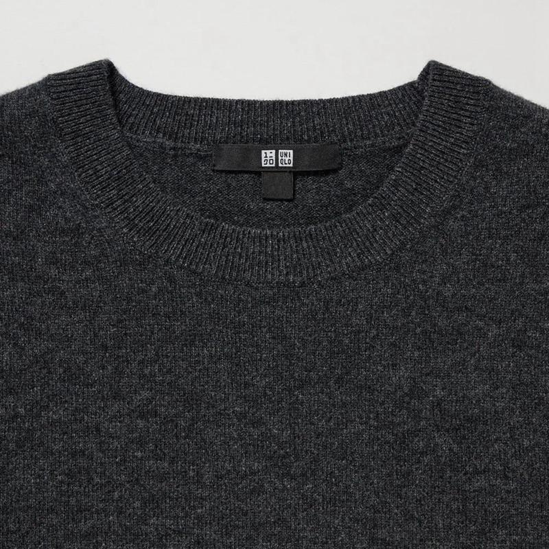 Uniqlo Cashmere Crew Neck Women Jumper Dark Grey  US |  GIFT-94016