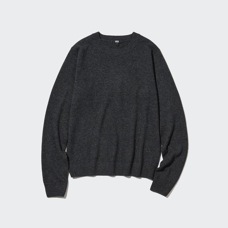 Uniqlo Cashmere Crew Neck Women Jumper Dark Grey  US |  GIFT-94016