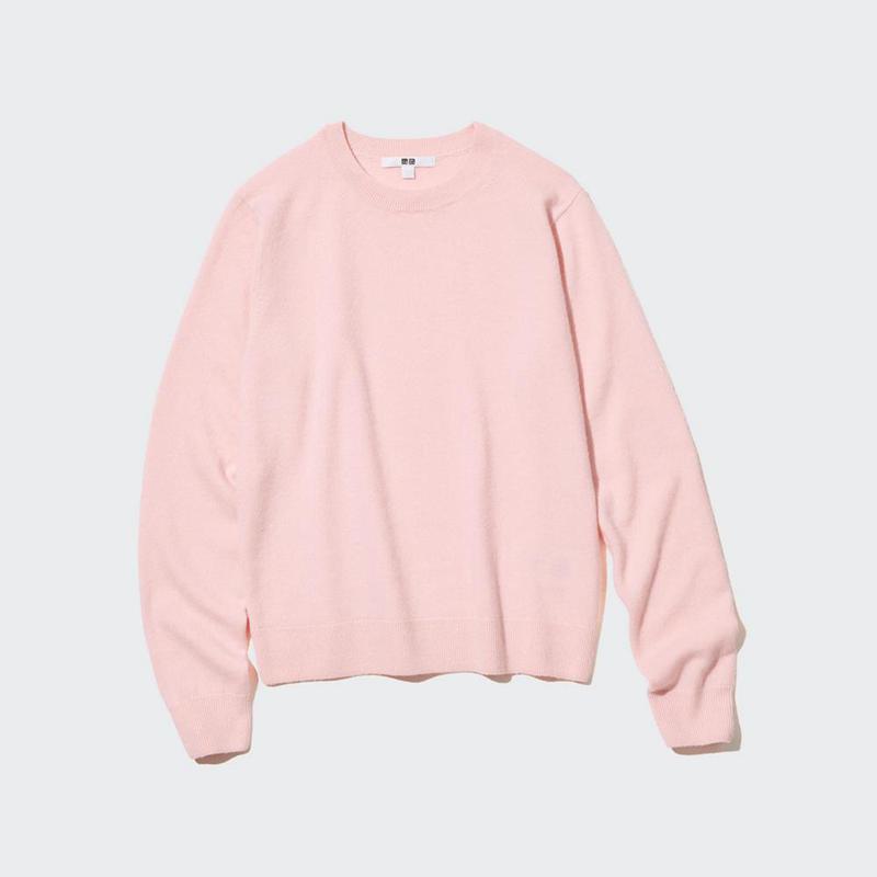 Uniqlo Cashmere Crew Neck Women Jumper Pink  US |  NQAJ-81763