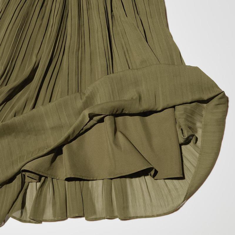 Uniqlo Chiffon Women Skirts Olive  US |  PAWX-56908